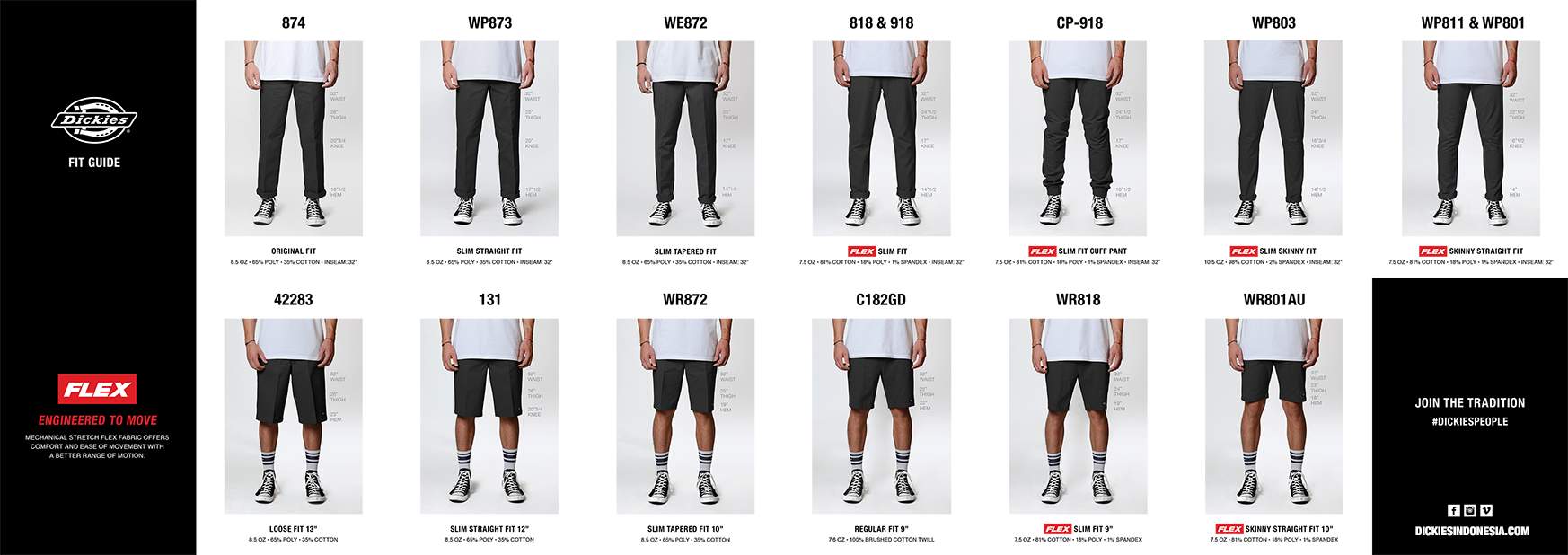 Dickies Clothing Size Chart