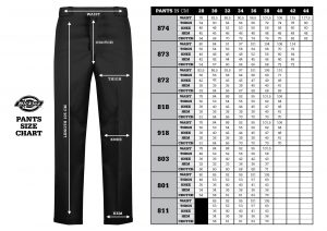 Size Guide – Dickies Indonesia